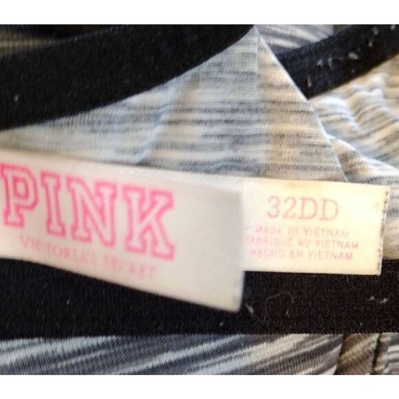 PINK SET OF 2 32DD bras. 1- Wear Everywhere underwire Bra; black and gry space d - Picture 5 of 15